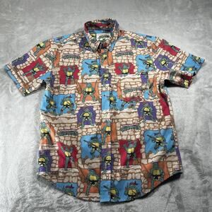 RSVLTS x Teenage Mutant Ninja Turtles Polo Men's Size Medium Button Up